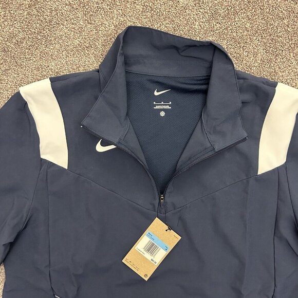 Nike Coach Football Jacket Top Men's Short Sleeves 1/4 Zip Navy Size M - NWT $80 - Picture 3 of 15